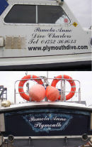 We have done varied boat lettering for all types of boats and marine crafts including jet ski's.